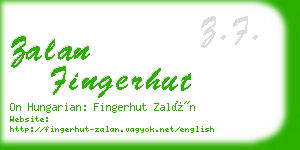 zalan fingerhut business card